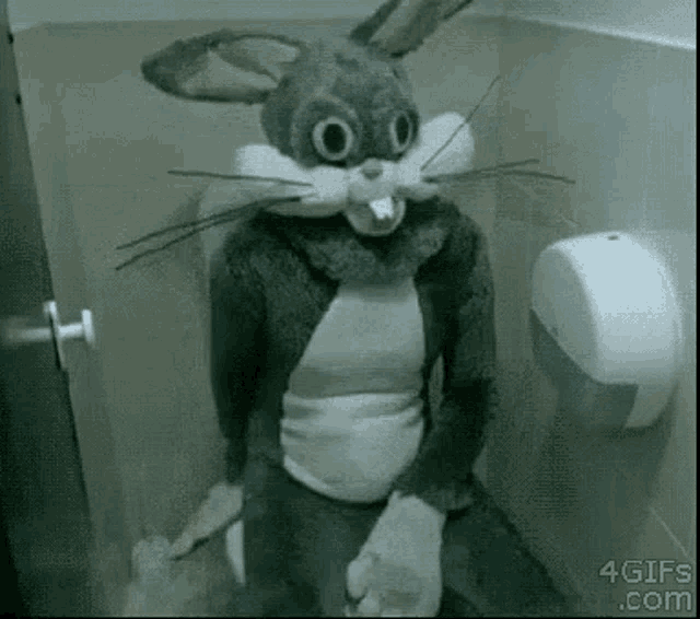 Evil Rabbit GIF Evil Rabbit Bathroom find og del giffer