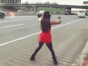 Twerking Down The Street Gif