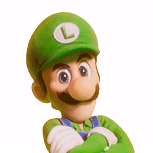 Posing Luigi Sticker - Posing Luigi The super mario bros movie