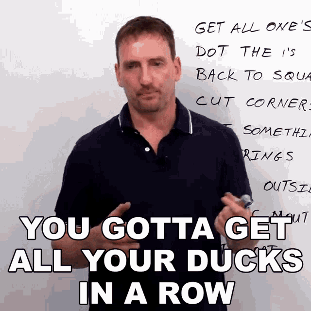 You Gotta Get All Your Ducks In A Row Learn English With Adam GIF You