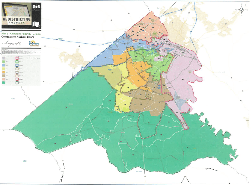 Three Drafted Redistricting Maps for Richmond County Revealed The