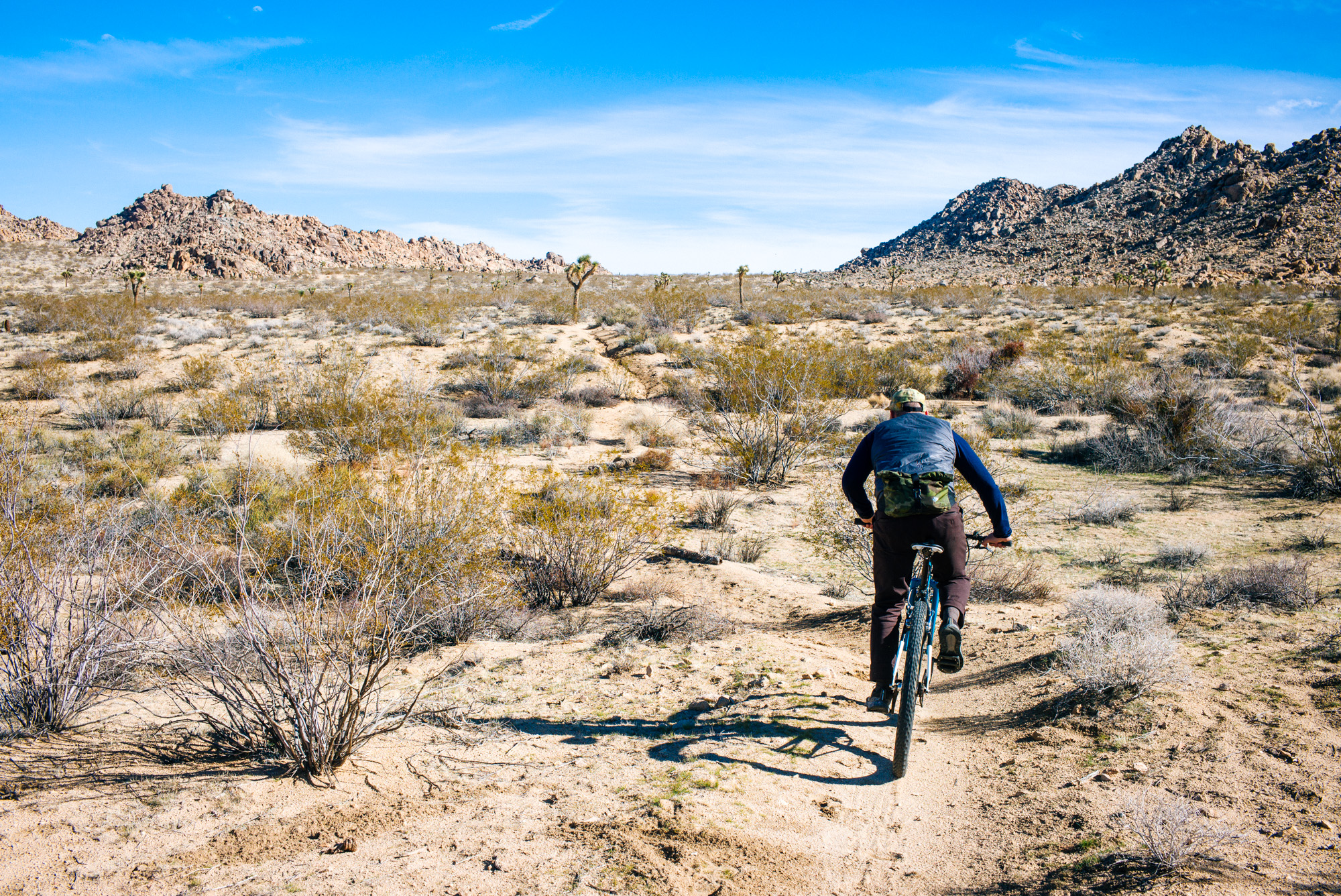 Riding Bikes in Joshua Tree on the Section 6 Trail Network John
