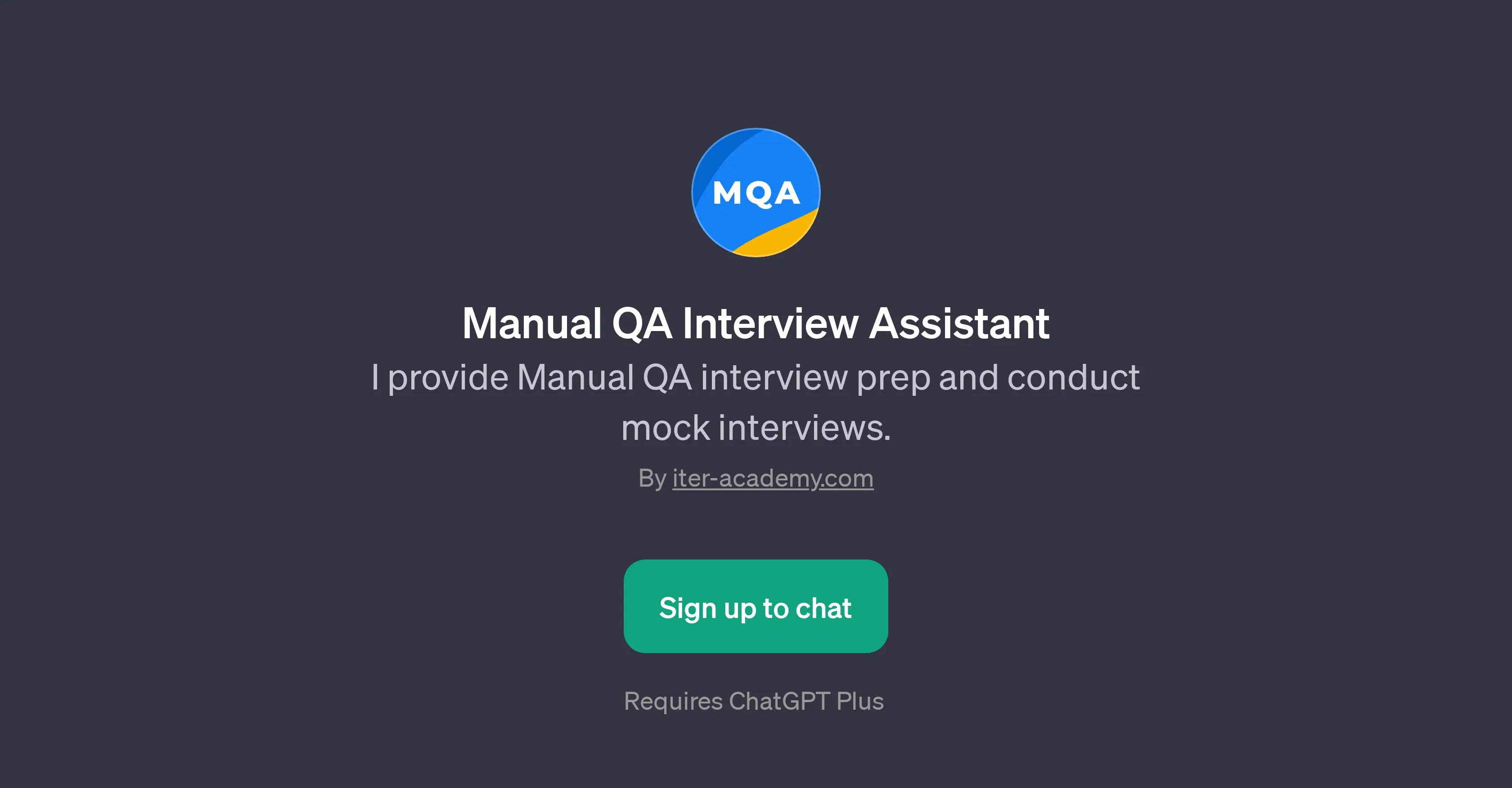 Manual QA Interview Assistant Qa interview preparation TAAFT