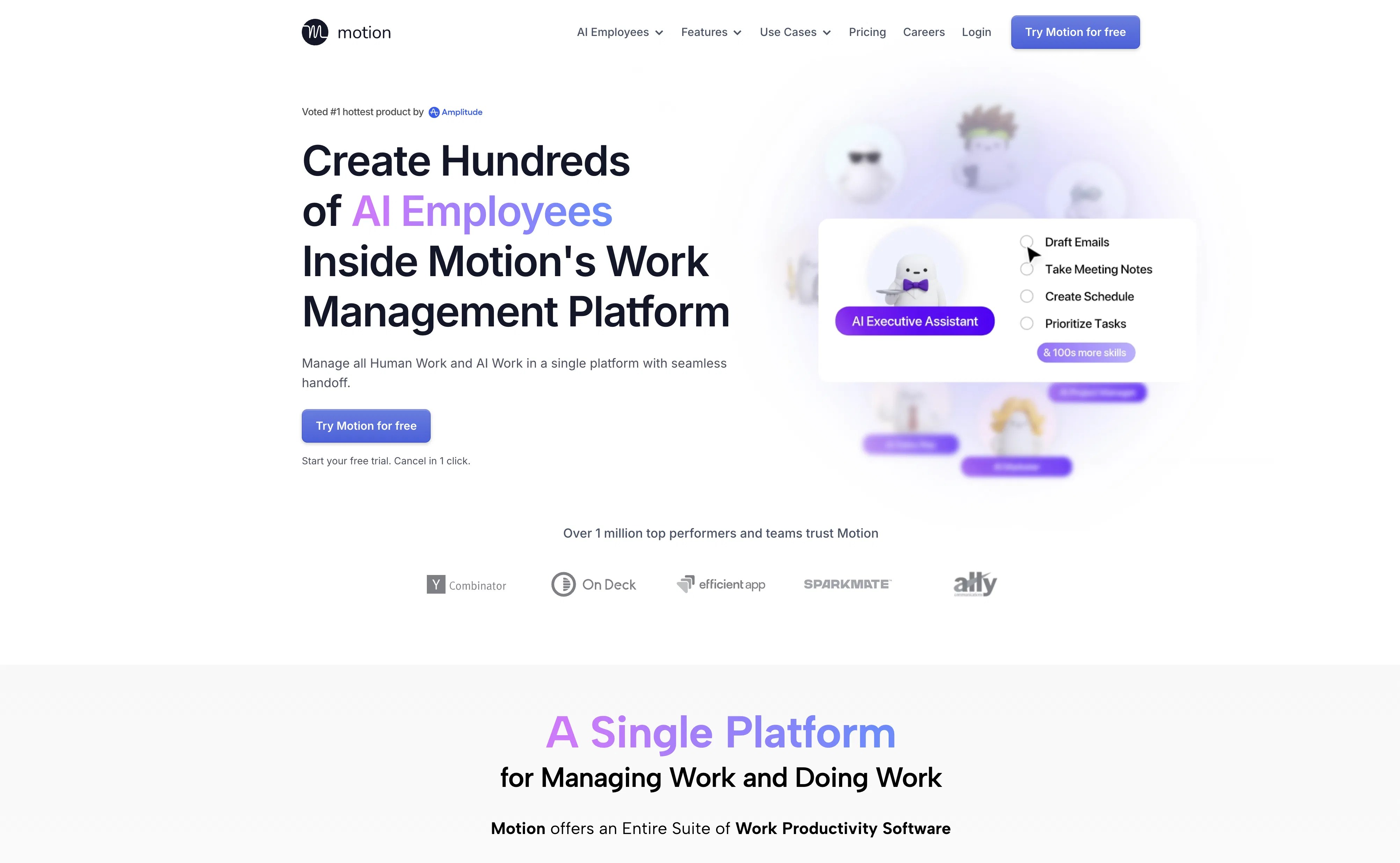 Usemotion Day scheduling AI Database
