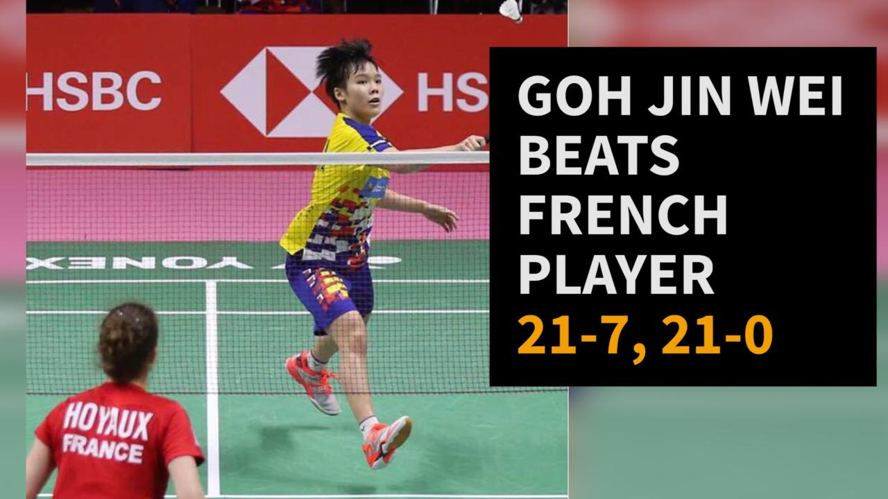 Uber Cup Goh Jin Wei handed French player a 'love' game