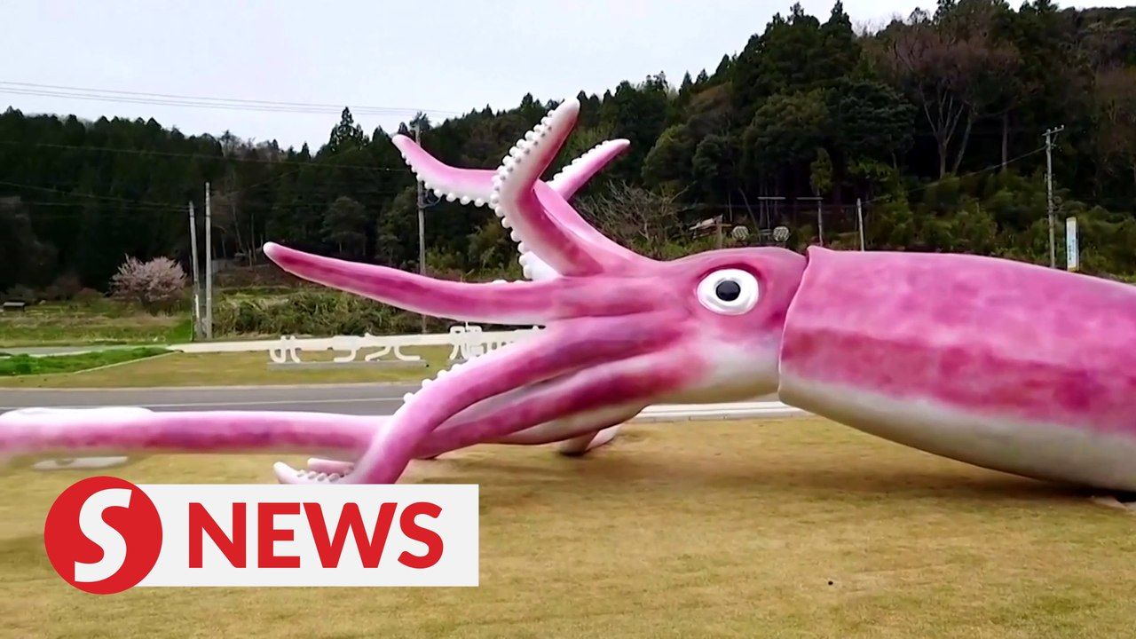 Japanese town spends coronavirus relief money on giant squid statue