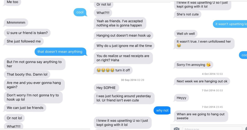A guy sent me racist messages and dick pics after I rejected him so I
