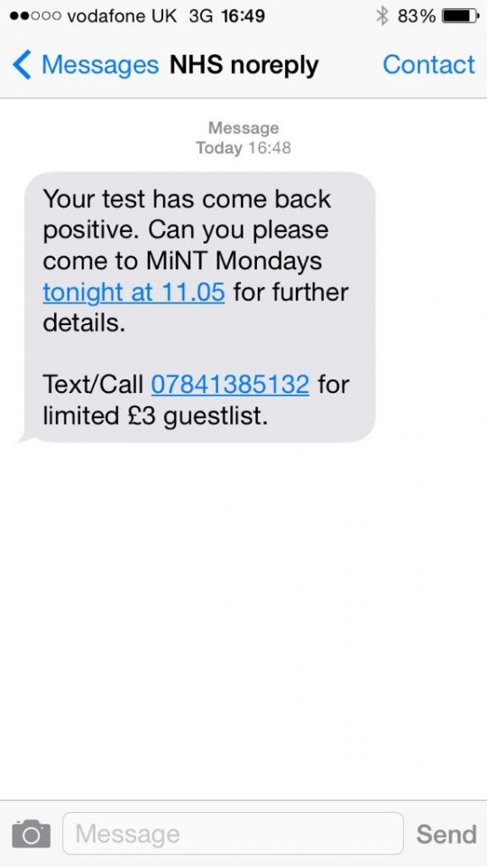 Now club nights pretend to be the NHS