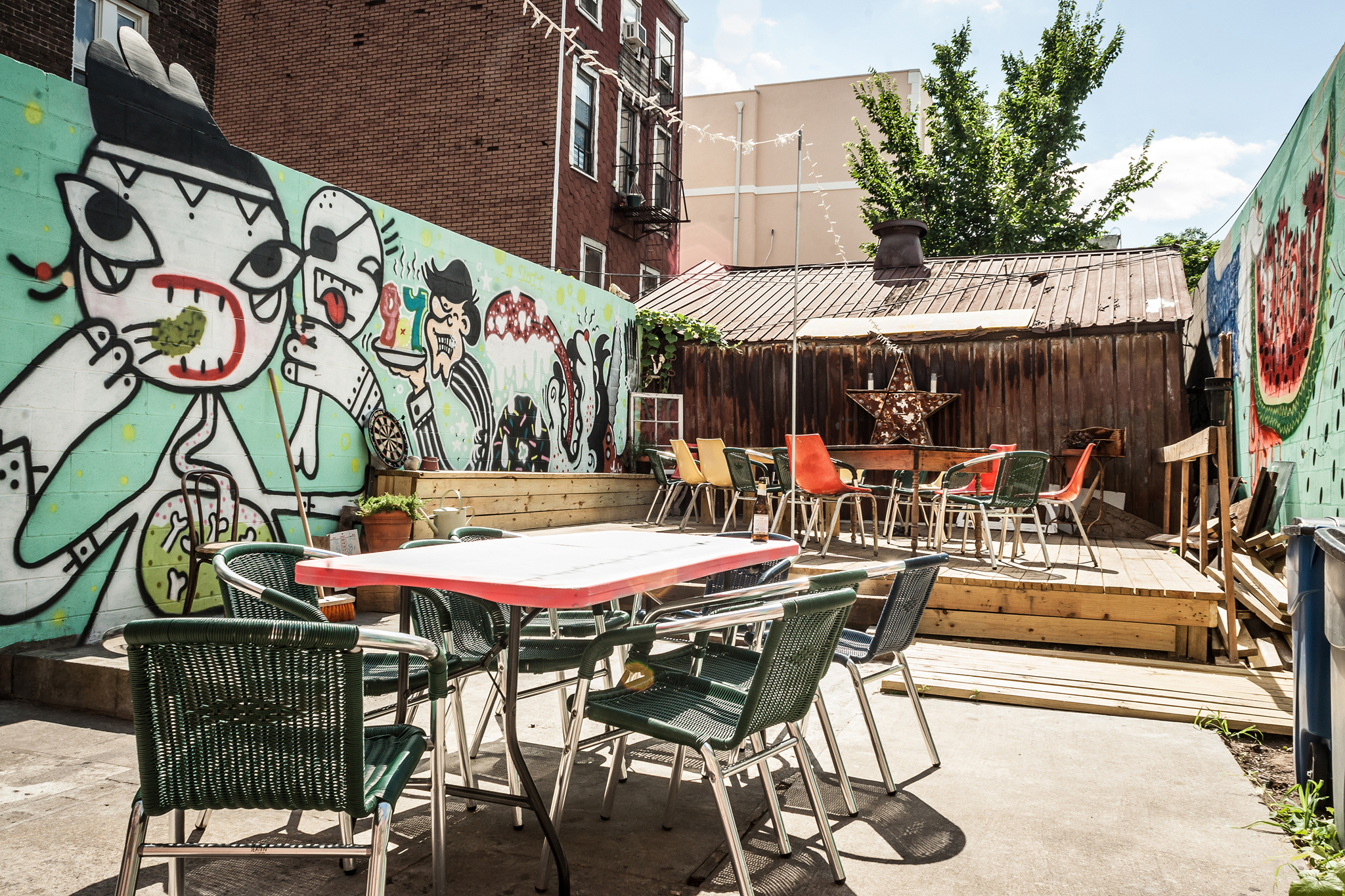 Map of the best rooftop and outdoor restaurants in New York City
