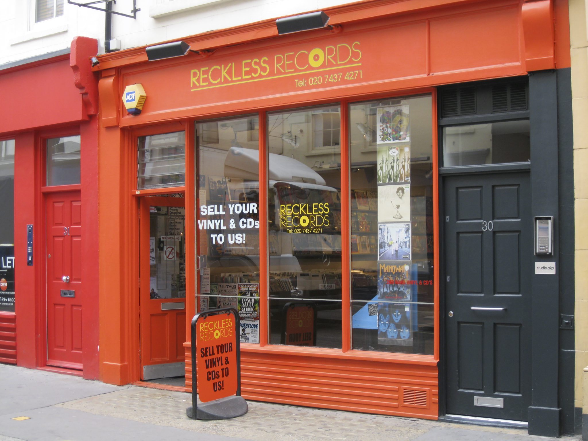 Reckless Records Shopping in Soho, London