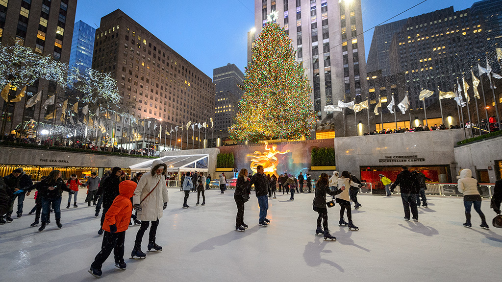 Best places to go iceskating in NYC including indoor rinks