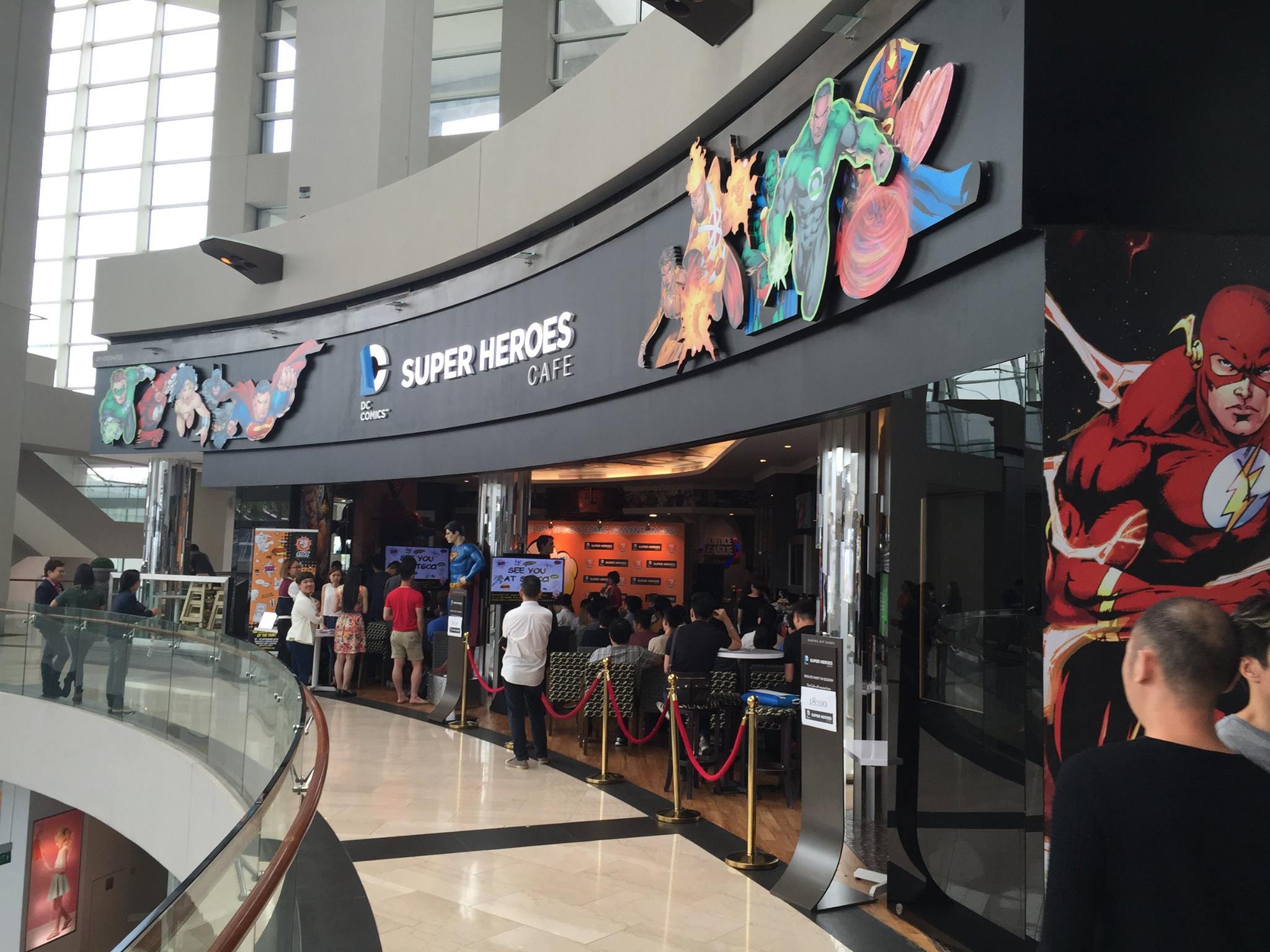 DC Comics Super Heroes Café Restaurants in Marina Bay, Singapore