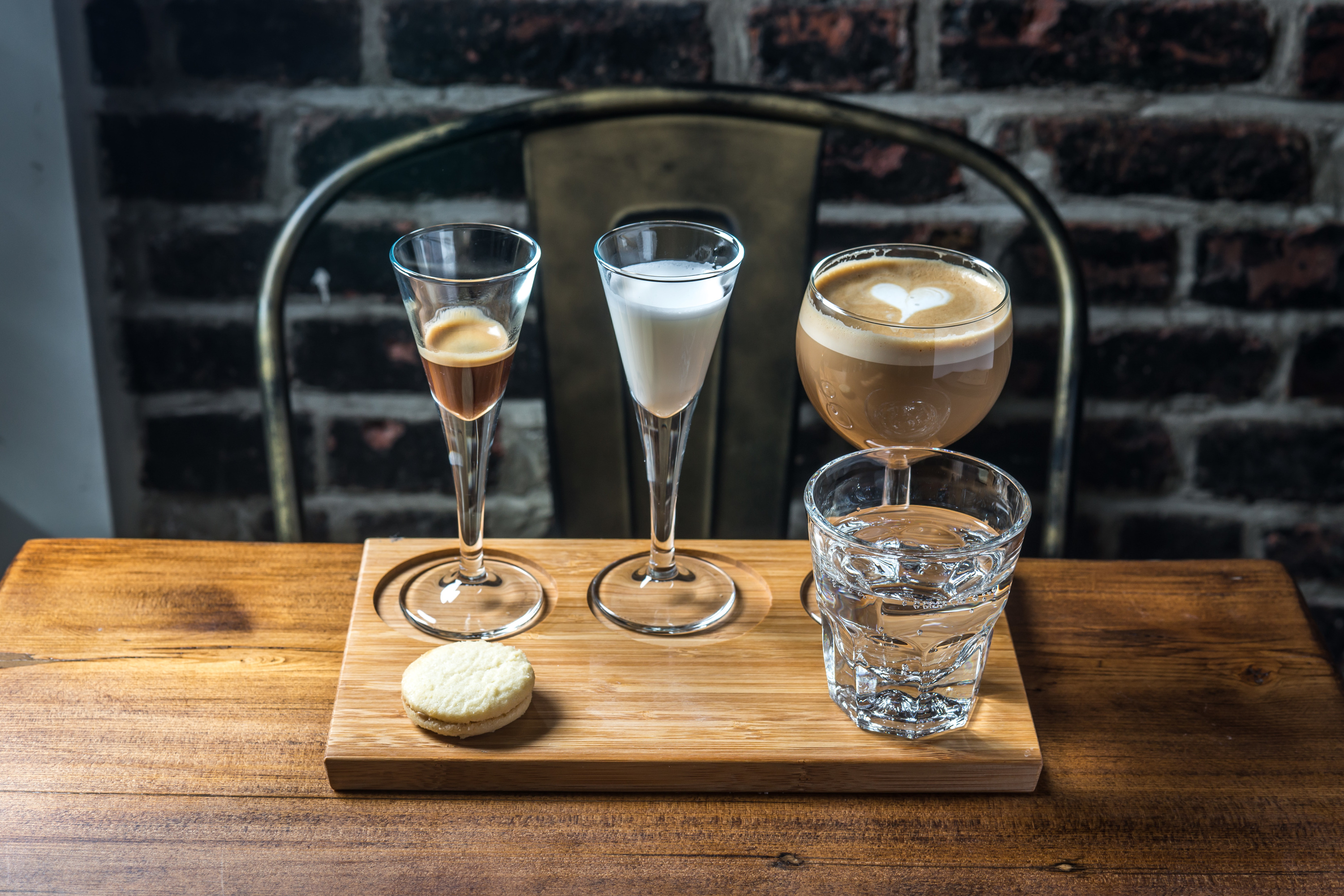 Drink a threepiece deconstructed latte at Coffee Project New York