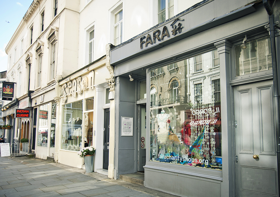 FARA Charity Shop Shopping in Gloucester Road, London