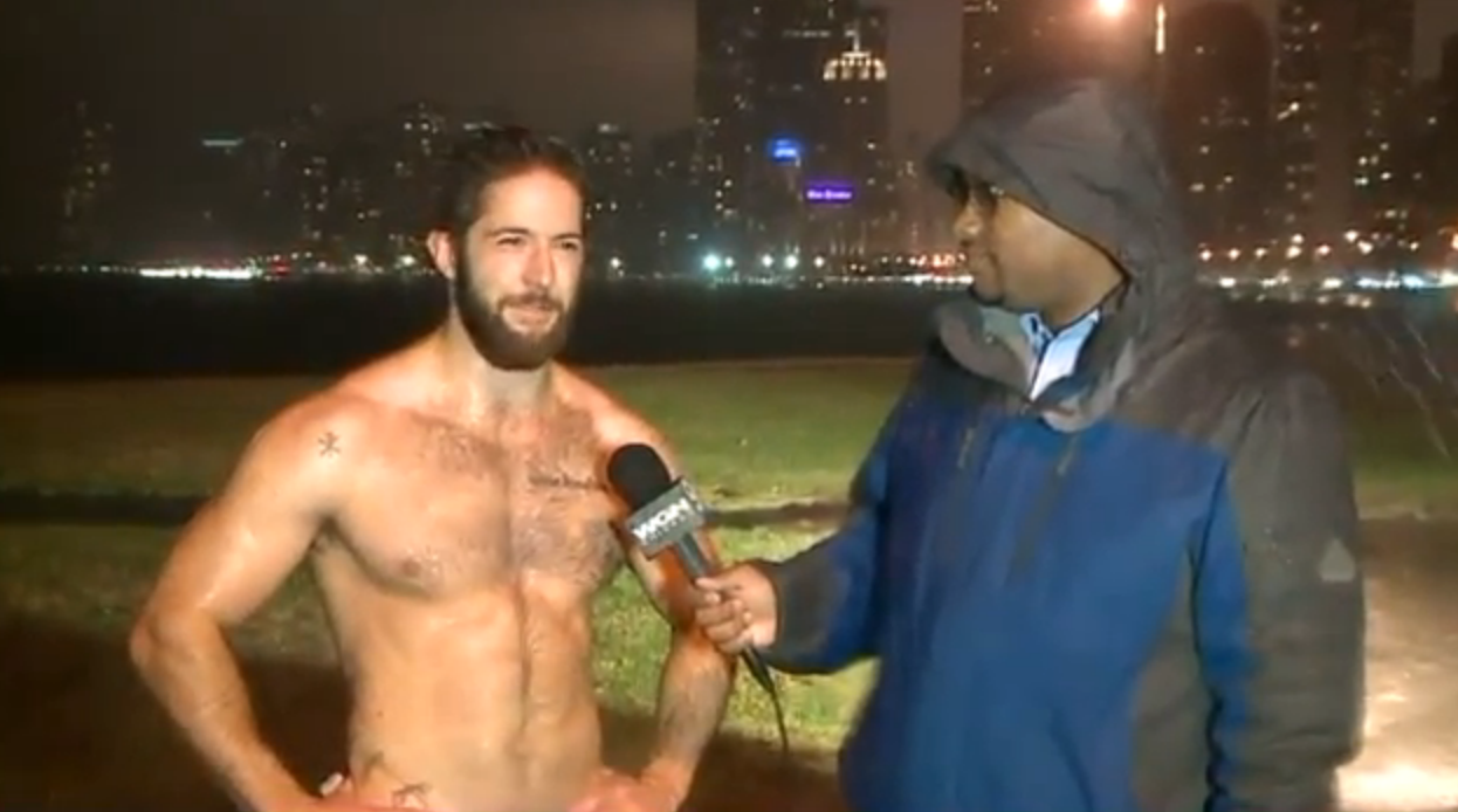 Chicago man runs shirtless in December and