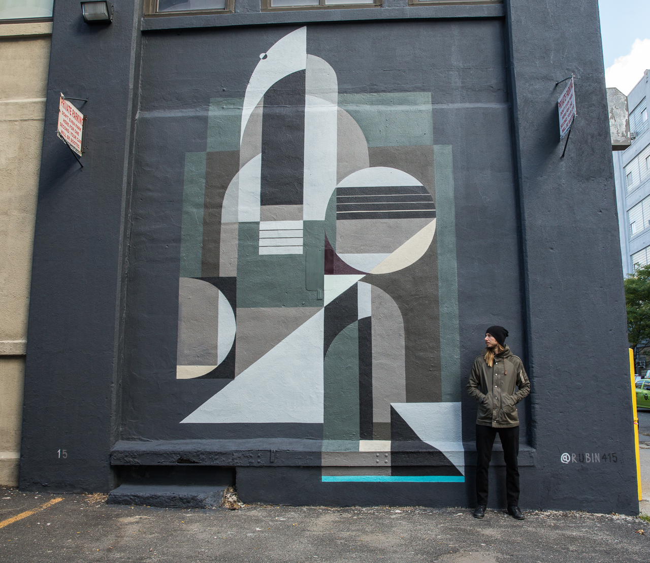 Check out cool abstract street art from Brooklyn artist Rubin