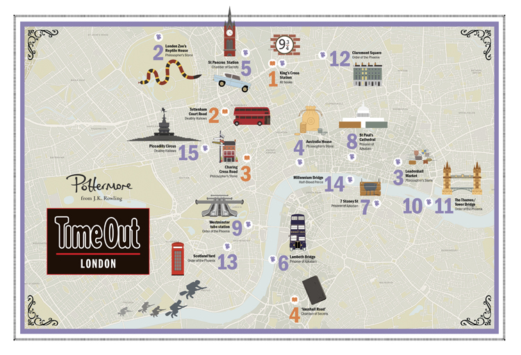 This magical map shows all the Harry Potter locations in London