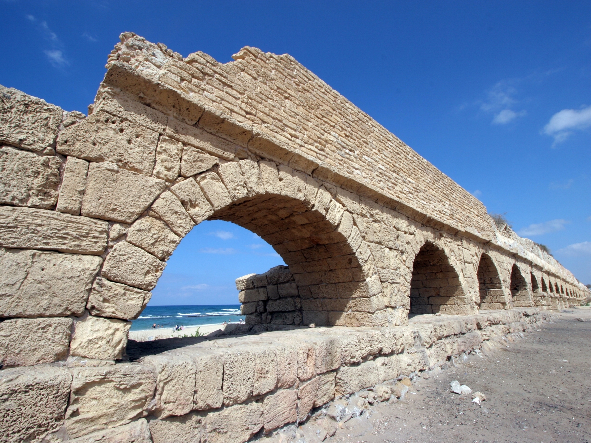 Aqueduct Beach Attractions in Caesarea, Israel