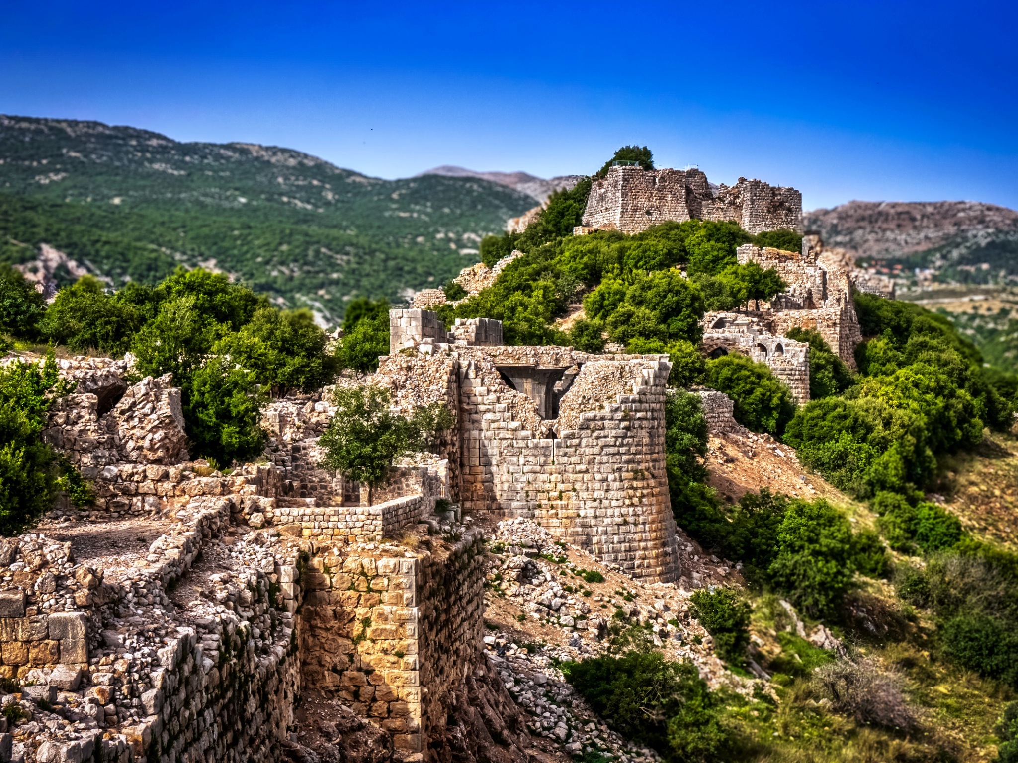 Nimrod Fortress Attractions in Golan Hights, Israel
