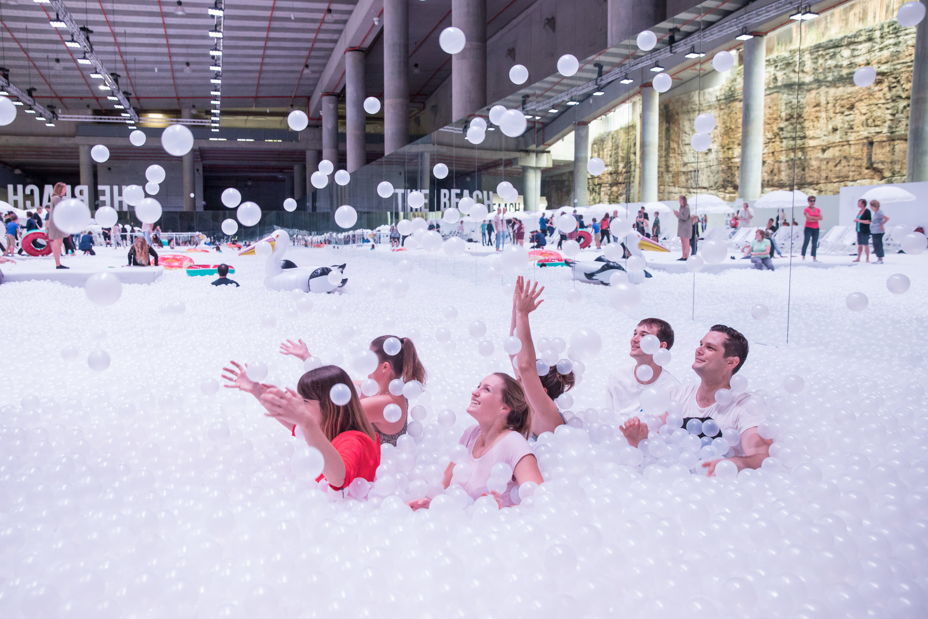 There’s a giant ball pit at Barangaroo and you can swim in it