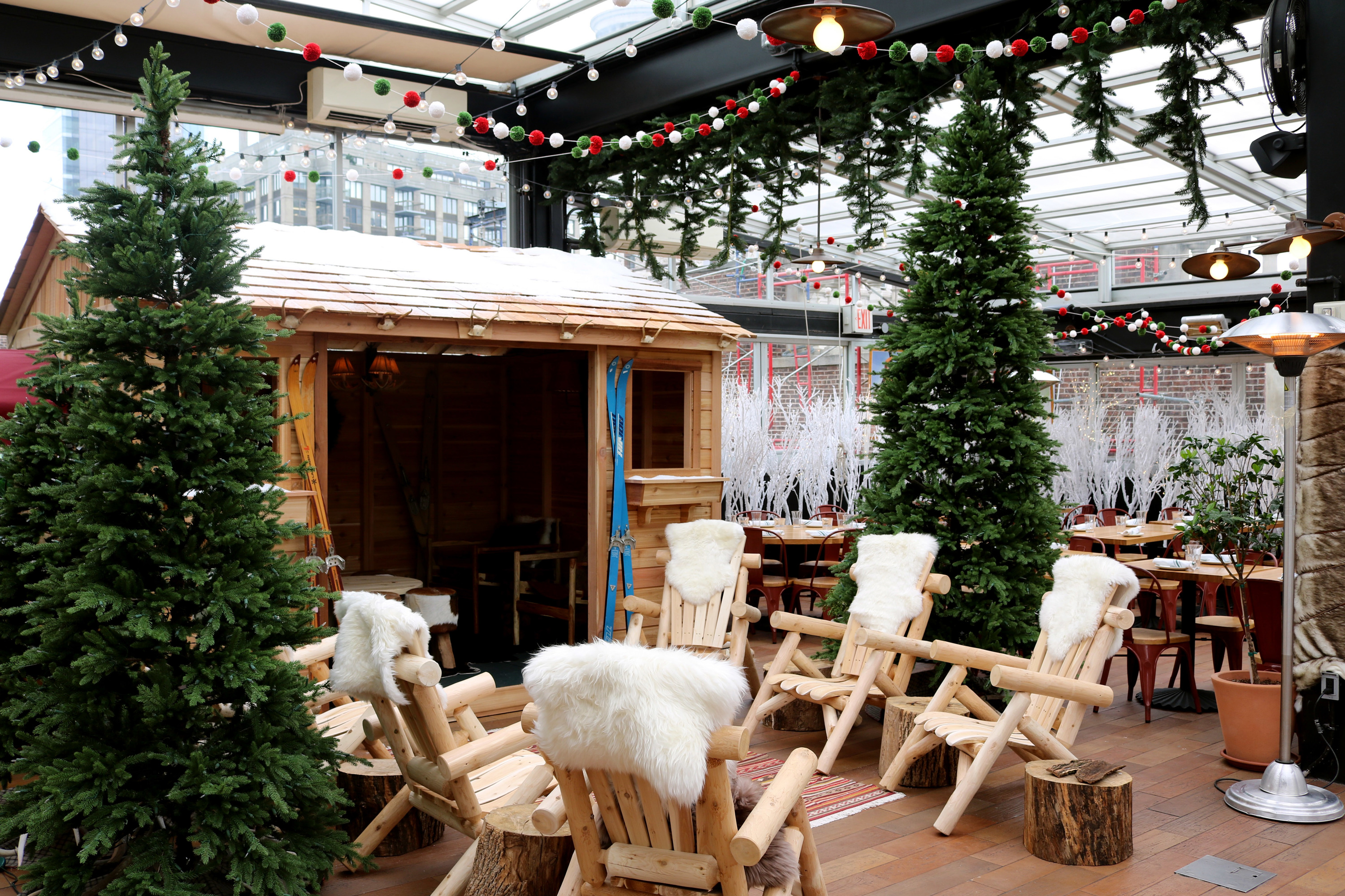 A winter wonderland in a rooftop restaurant opens at