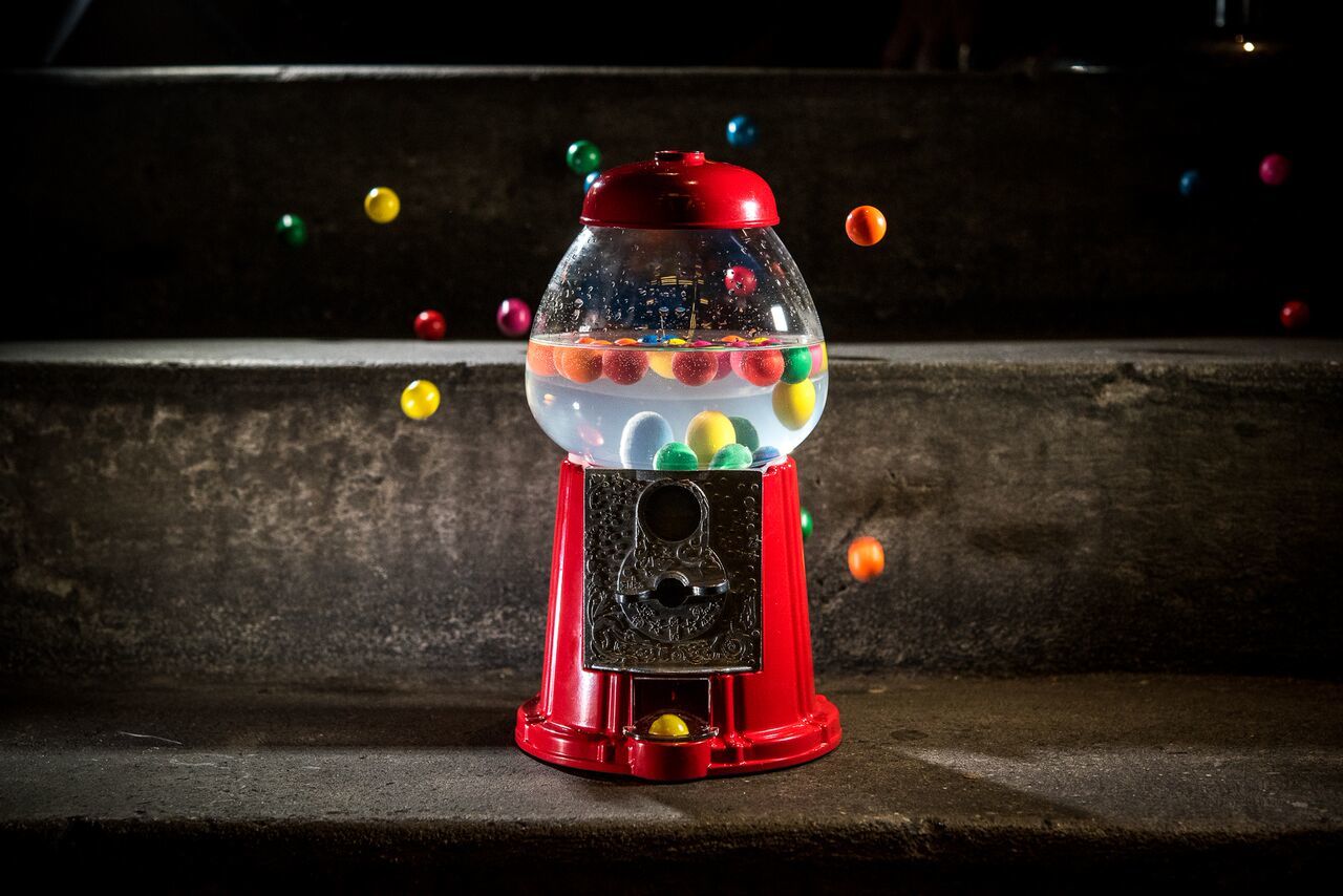 Drink out of a gumball machine at this Willy Wonkainspired popup bar