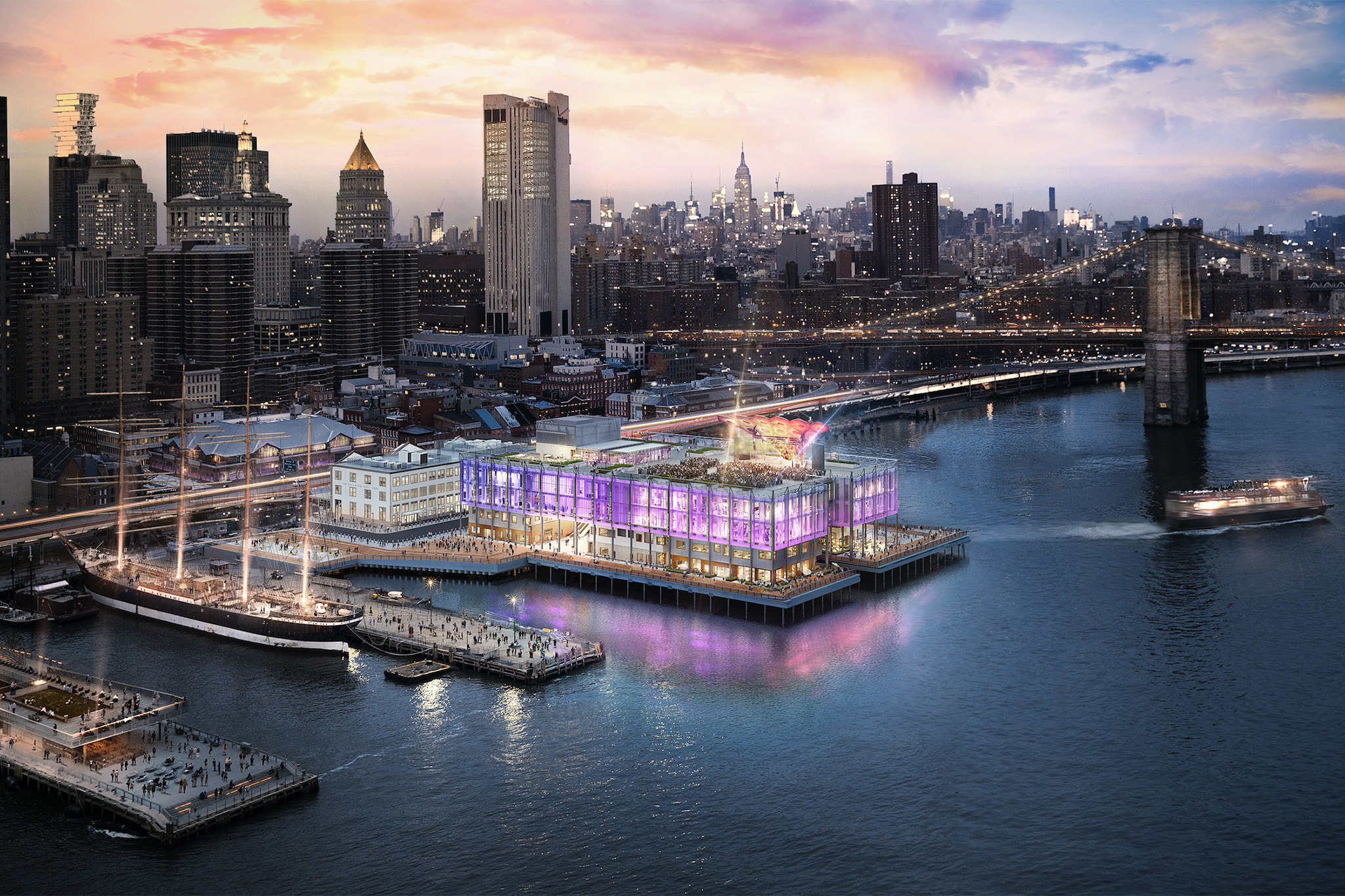 Ice skate in an après ski disco at Pier 17 Things to do in New York