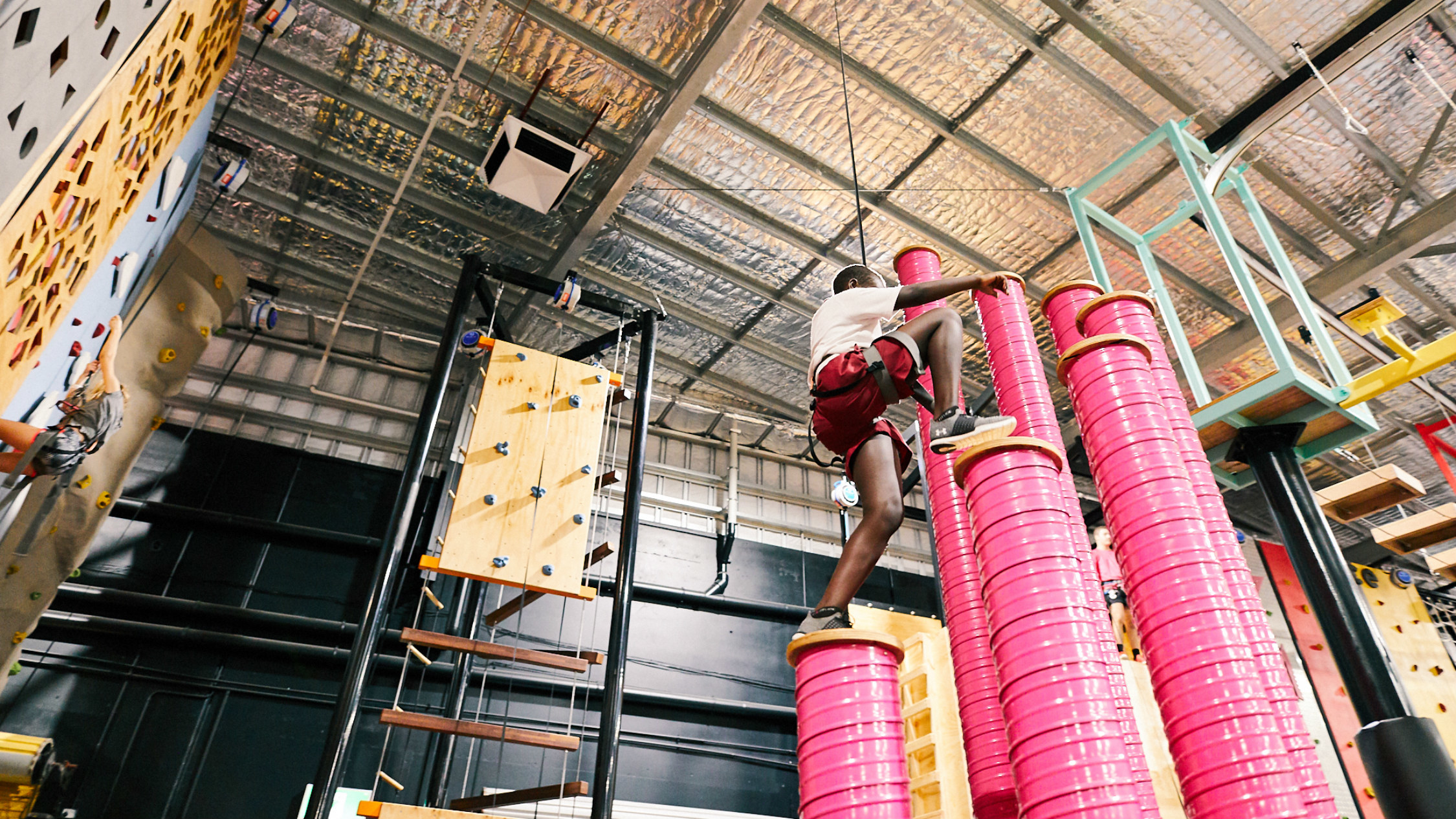 Bounce and climb at Bounce Heidelberg's Indoor Trampoline Park