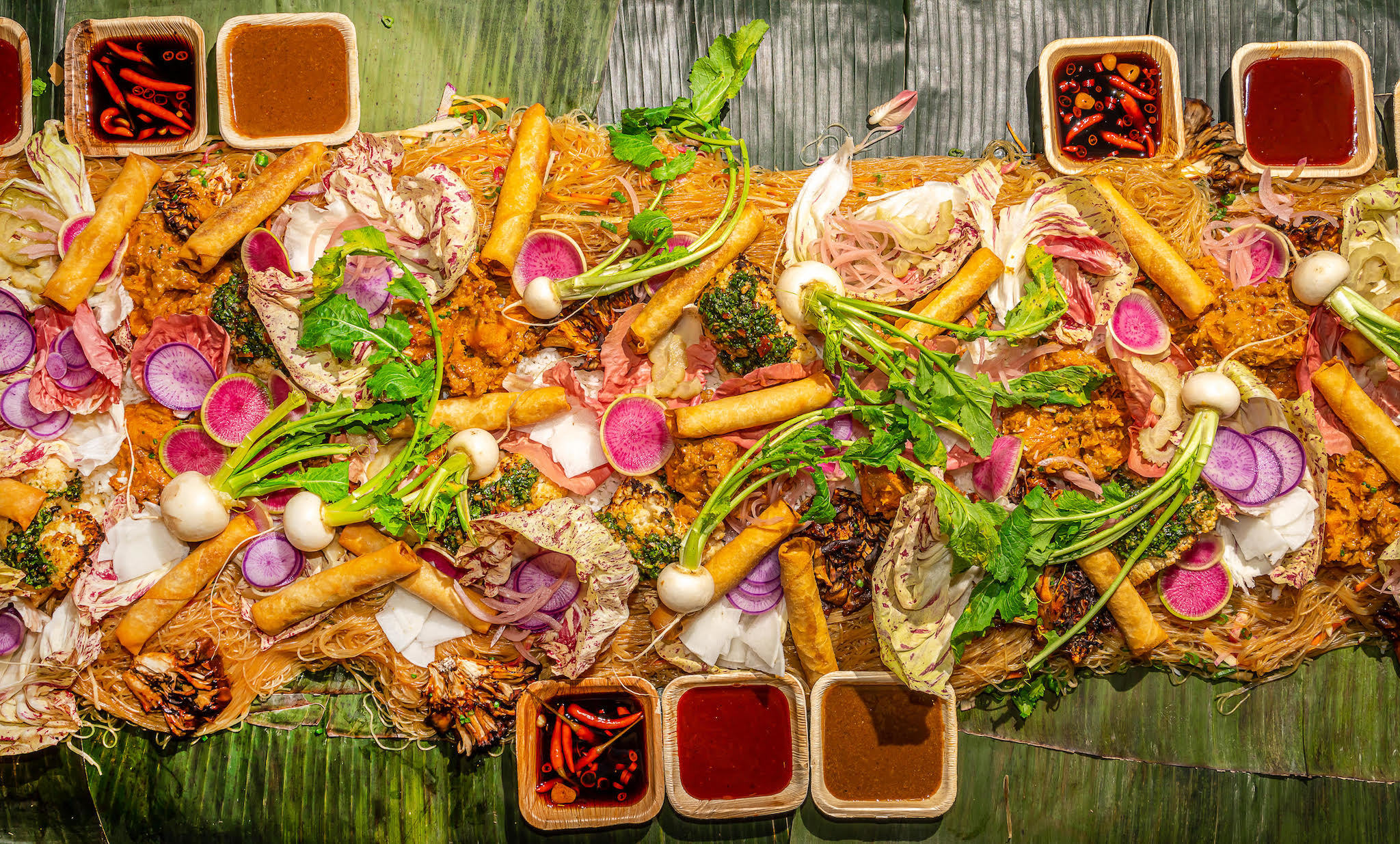 This plantbased kamayan feast at Made Hotel is a tropical oasis