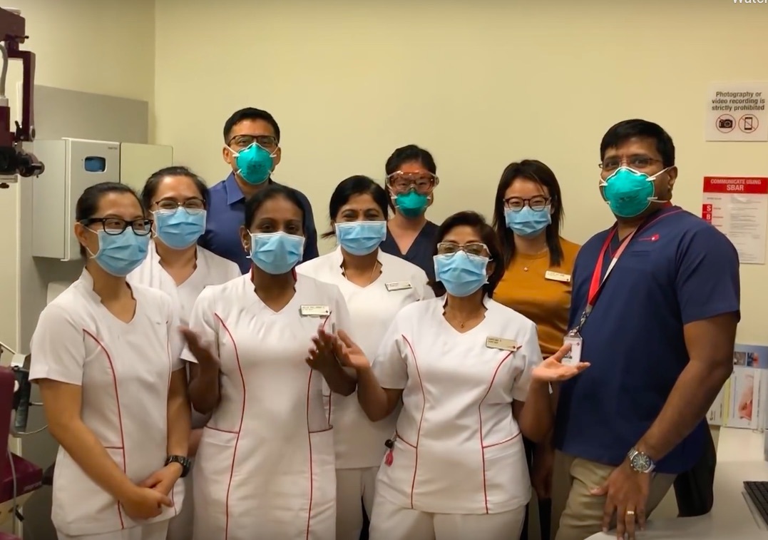 Healthcare workers sing Kit Chan's Home with a message for