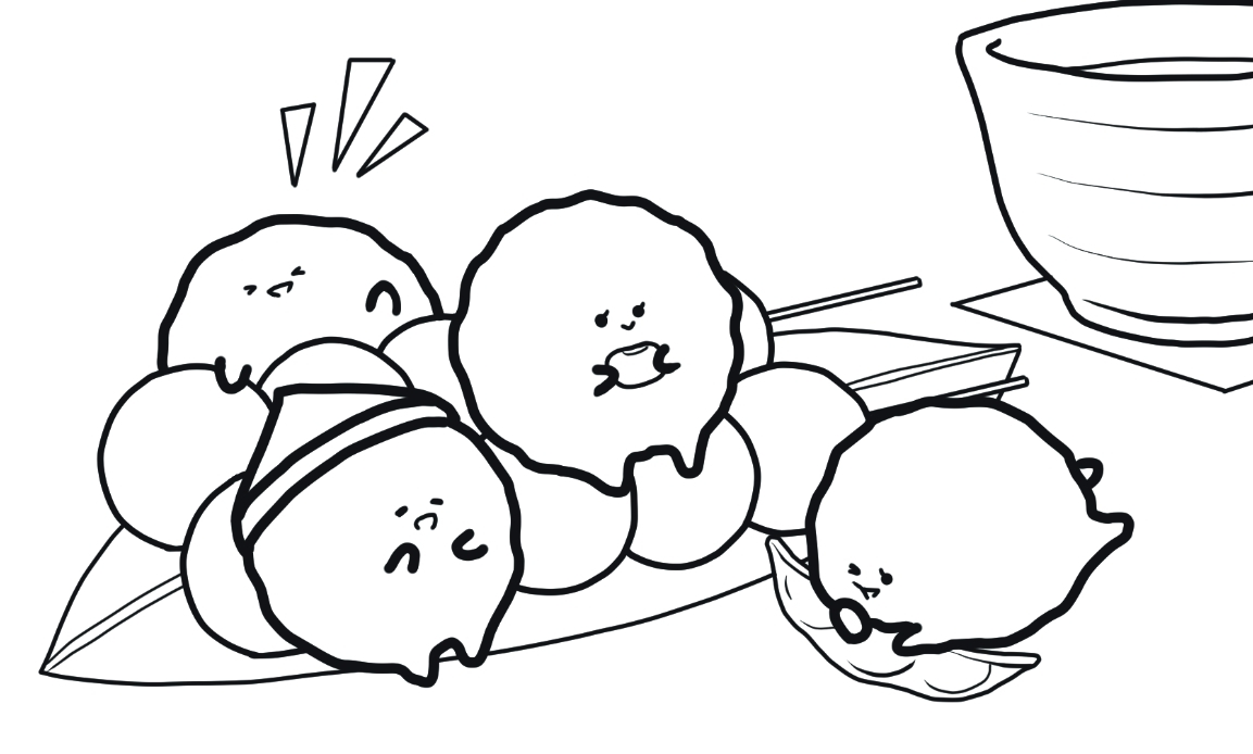 Cute Japanese Coloring Pages