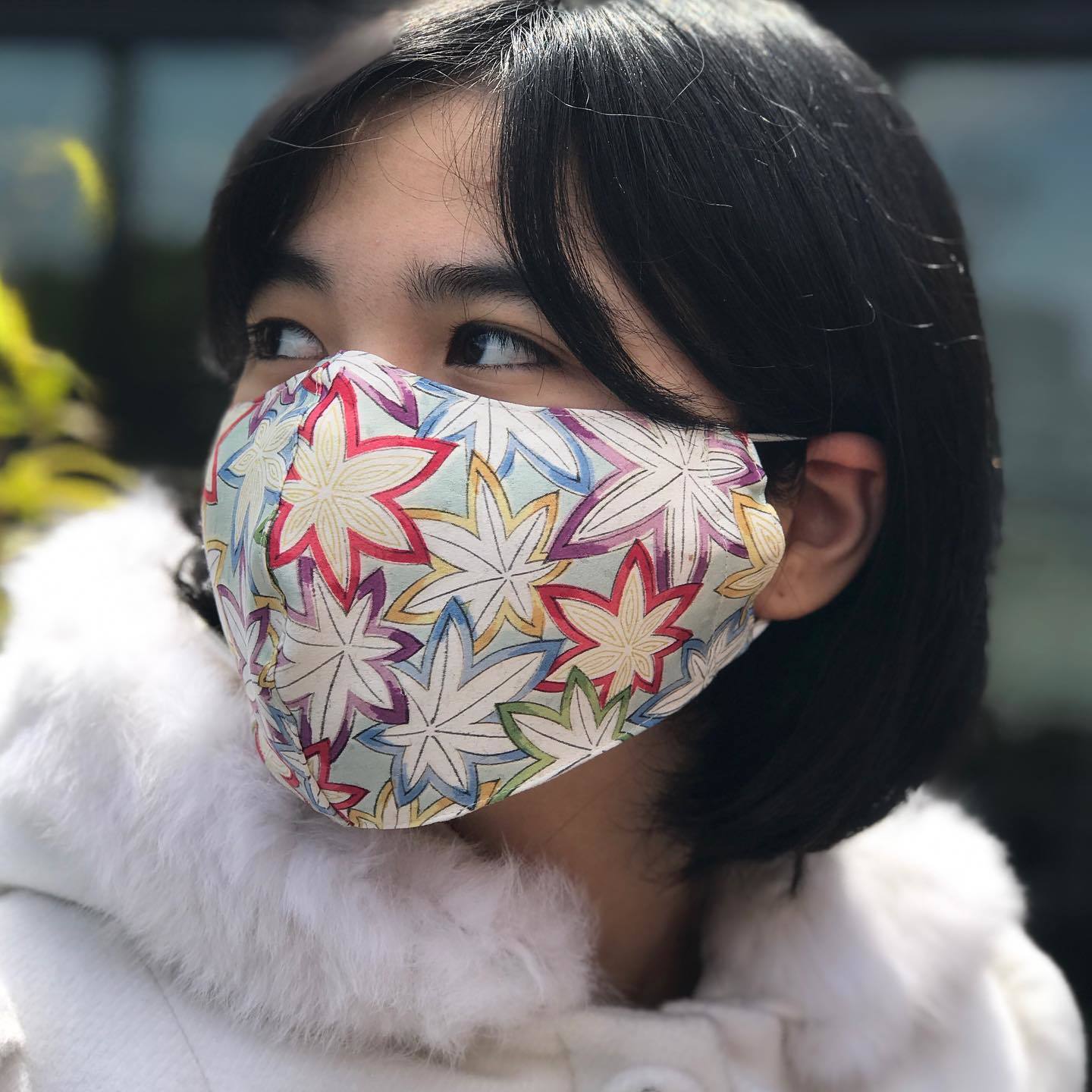 These face masks are made from vintage kimono and they ship overseas