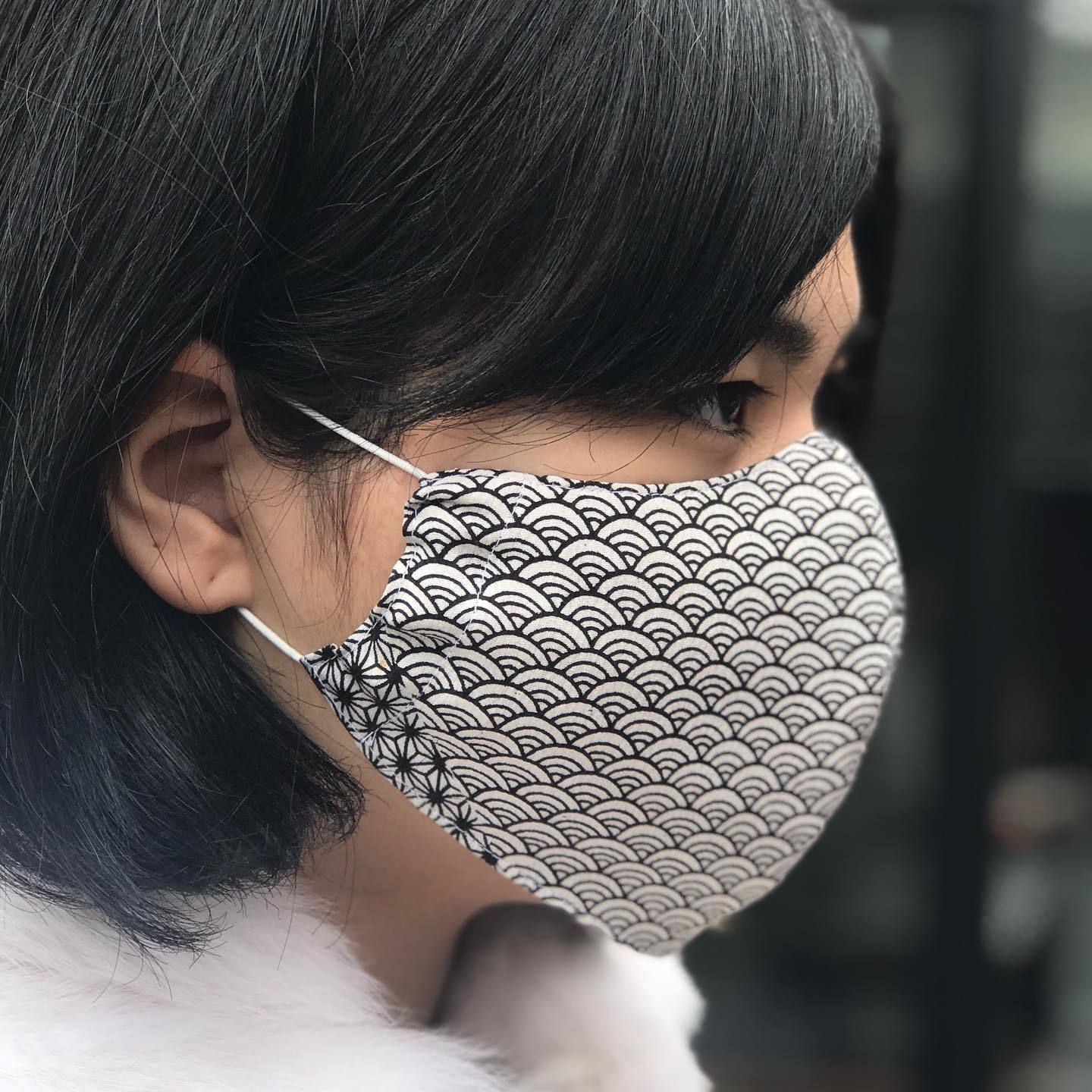 These face masks are made from vintage kimono and they ship overseas