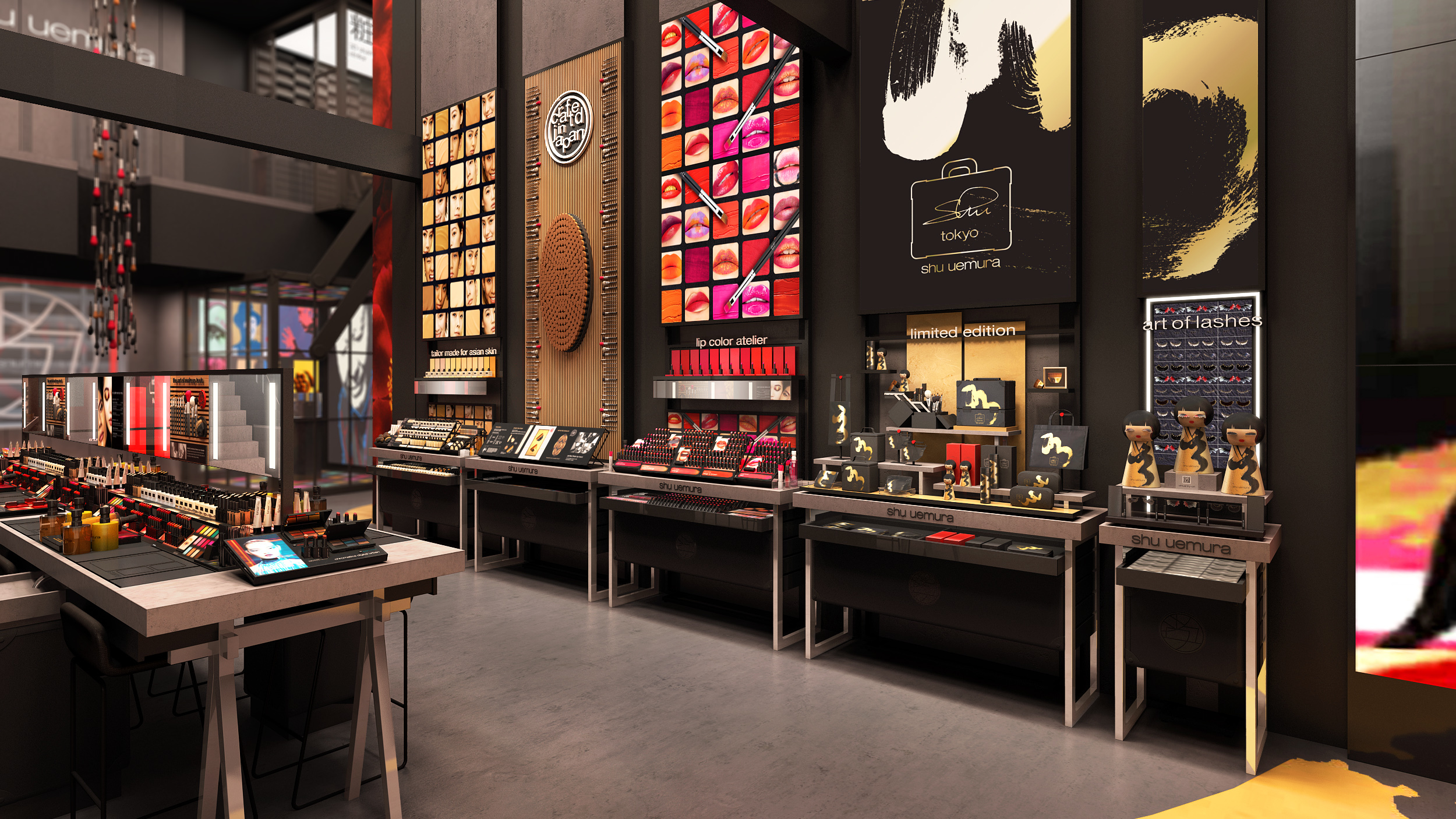 Shu Uemura’s new global flagship store in Omotesando looks like a giant makeup box