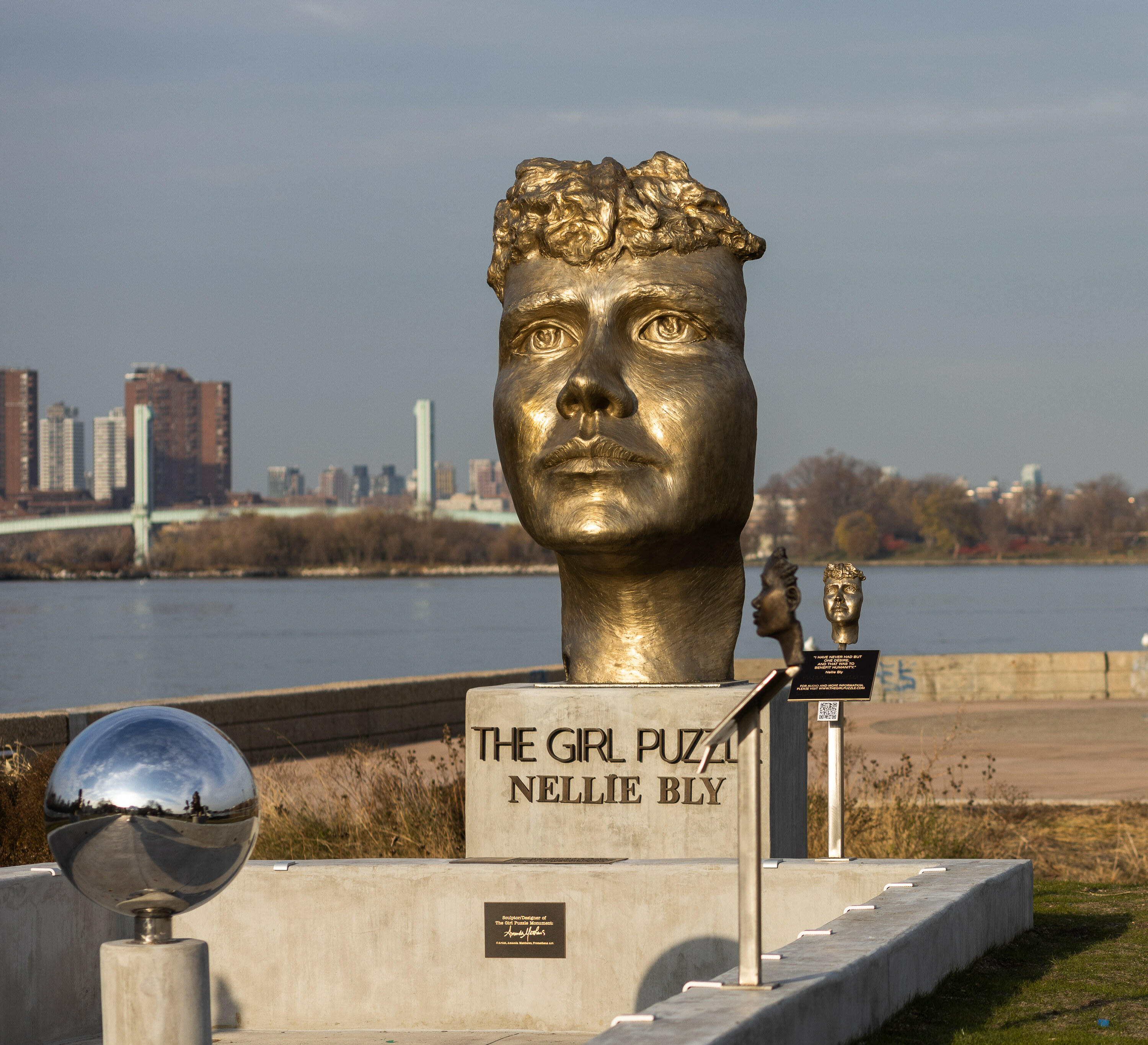 A new monument honoring journalist Nellie Bly is now on Roosevelt Island