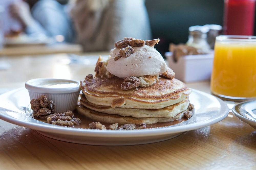 Grab speciality pancakes all month long at Clinton St. Baking Company