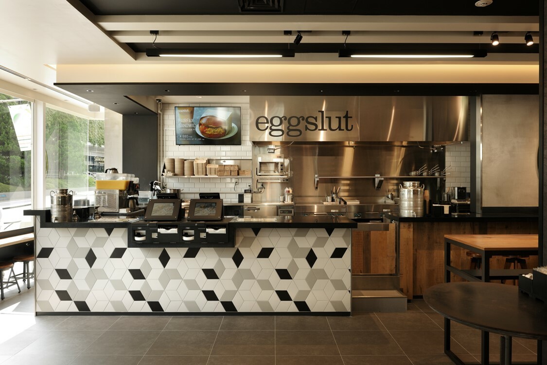 Only the Eggslut in Shinjuku has this chilli shrimp egg sandwich