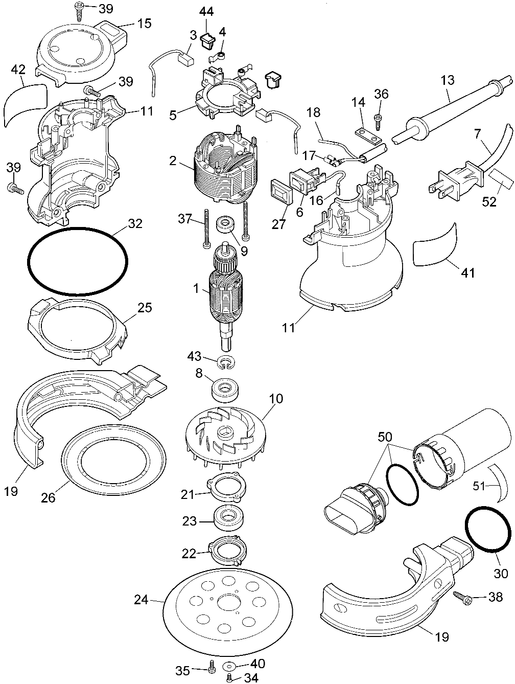 Buy Porter Cable 382 5 Inch Random Orbit Replacement Tool Parts