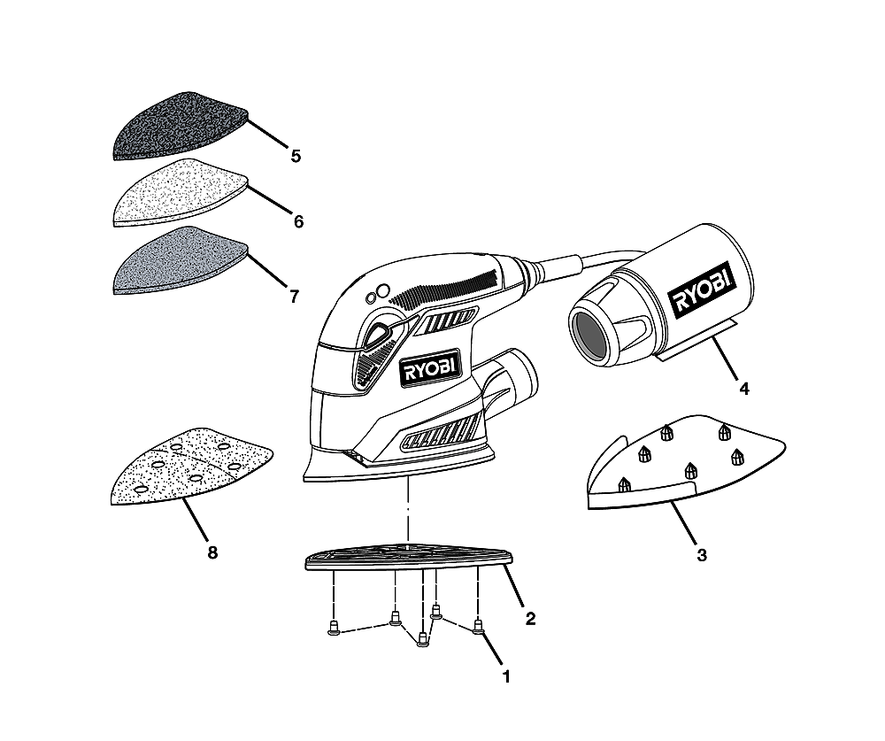 Buy Ryobi CFS1503 Replacement Tool Parts Ryobi CFS1503 Other tools in Ryobi Electric Sander