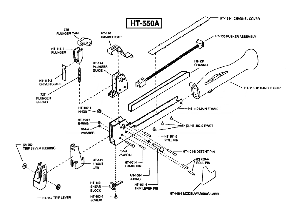 Buy DuoFast HT550A Hammer Stapler Replacement Tool Parts DuoFast