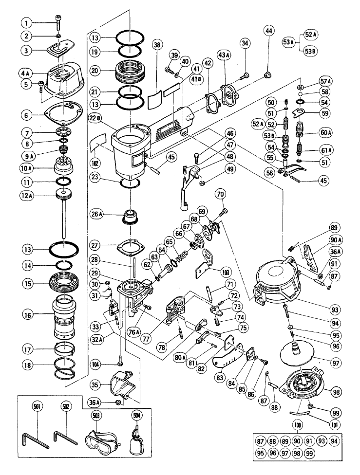 35 Hitachi Nail Gun Parts Diagram Wiring Diagram Database