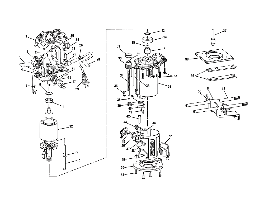 Buy Ridgid R2401 Replacement Tool Parts | Ridgid R2401 Diagram