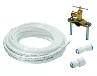 Homewerks 25 ft. Poly Ice Maker Kit Includes Brass Saddle Valve