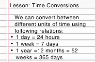 Time Conversions | Turtle Diary Lesson