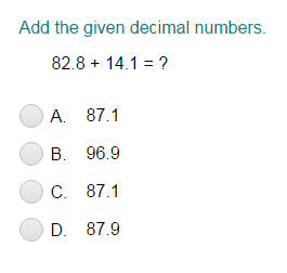 Adding and Subtracting Decimals | Turtle Diary Quiz