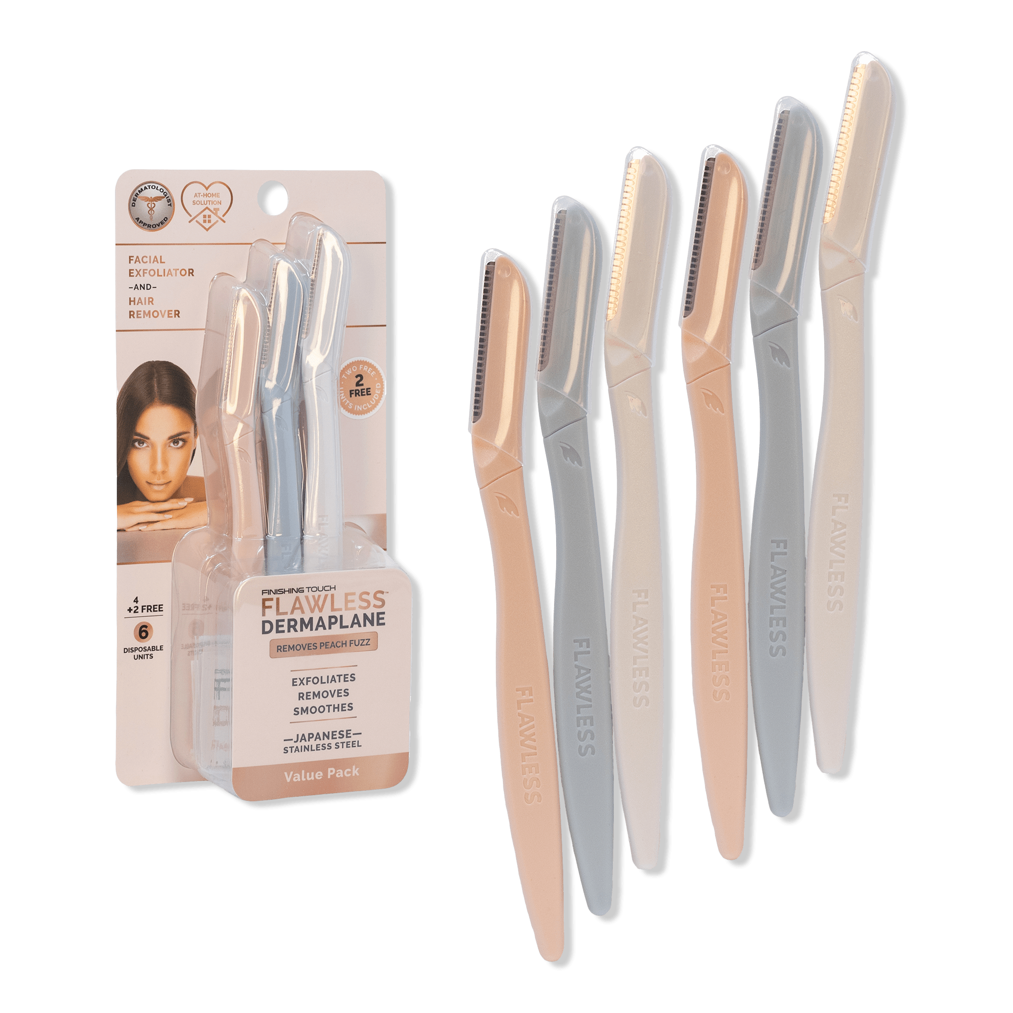 Flawless By Finishing Touch Flawless Dermaplane Facial Exfoliator And