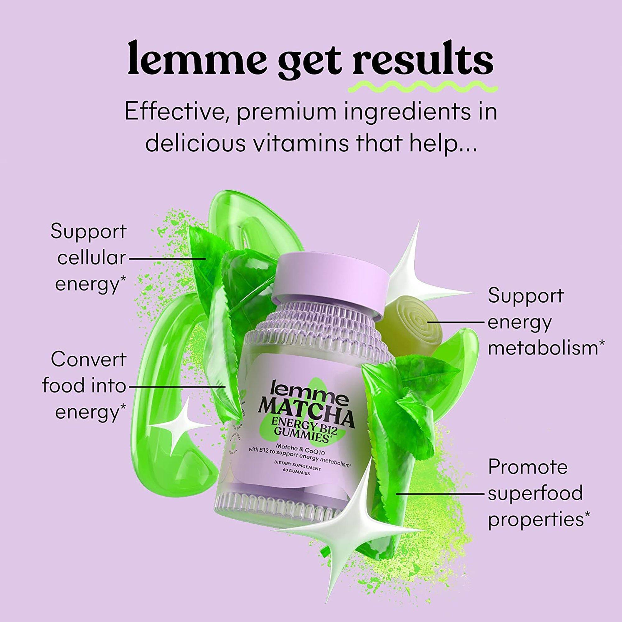 Lemme Matcha Energy B12 Gummies International Shipping