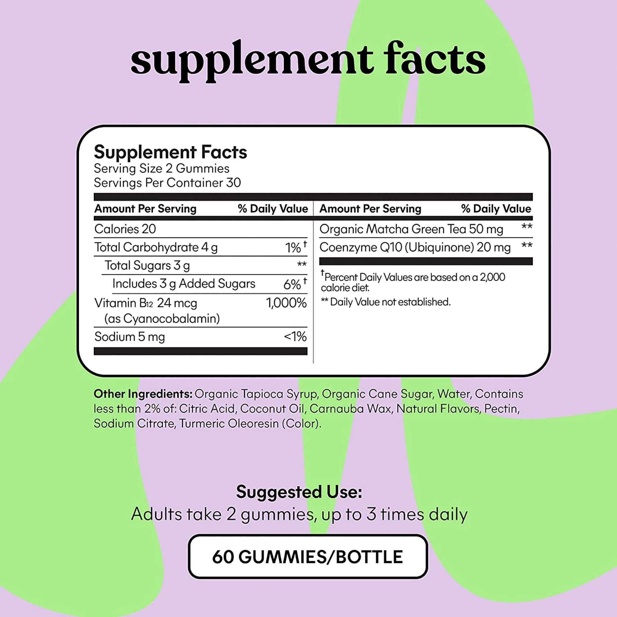 Lemme Matcha Energy B12 Gummies International Shipping