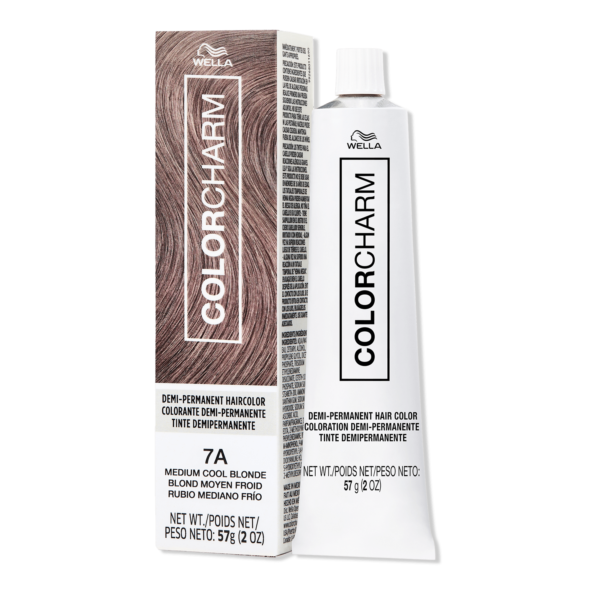 Wella 7A Medium Cool Blonde Colorcharm DemiPermanent Cream Hair