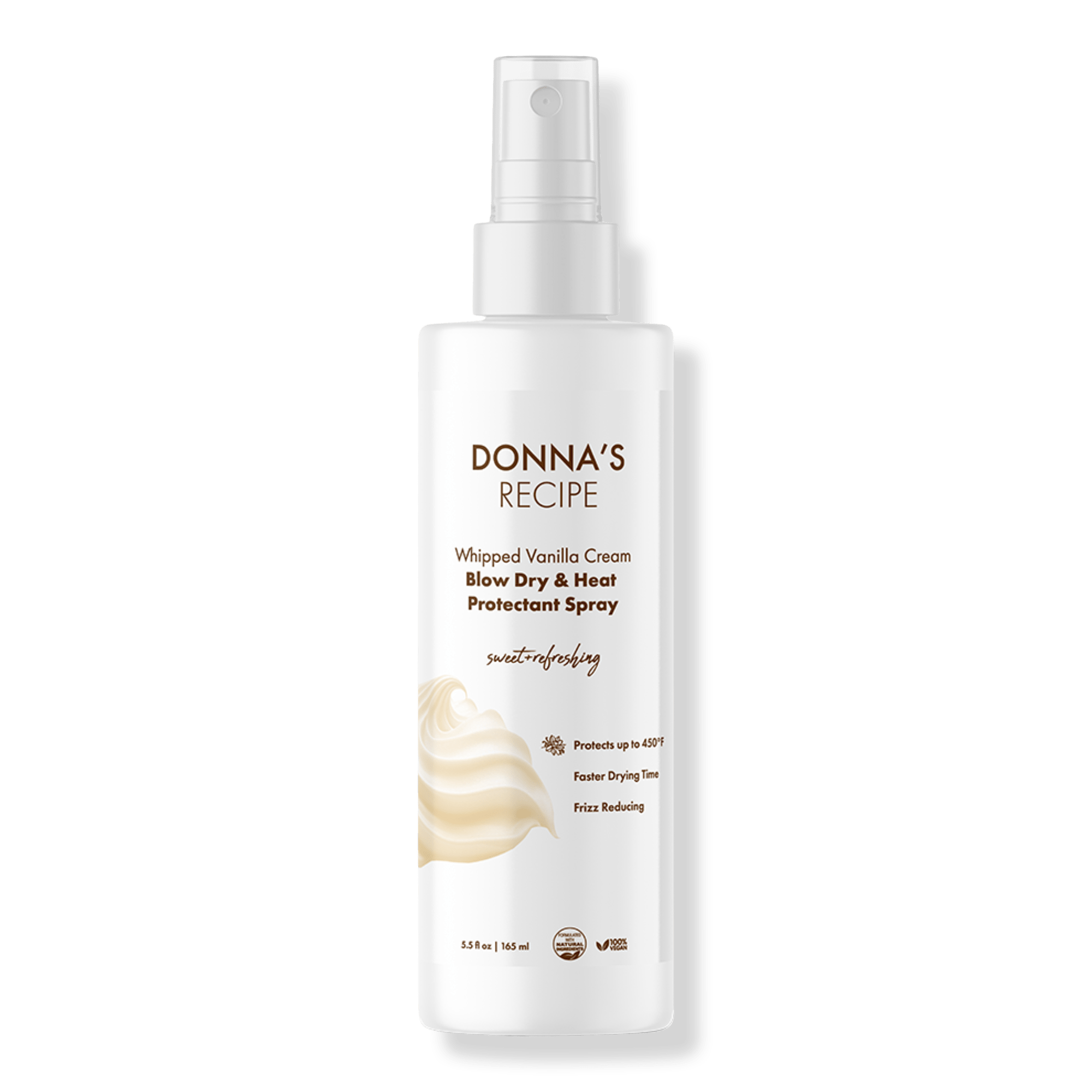 DONNA'S RECIPE Whipped Vanilla Cream Blow Dry & Heat Protectant Spray
